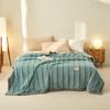 Milk Velvet Mother Strip Jacquard Solid Color Blanket Thickened Coral Velvet Sofa Air-conditioning Blanket Office Nap Blanket