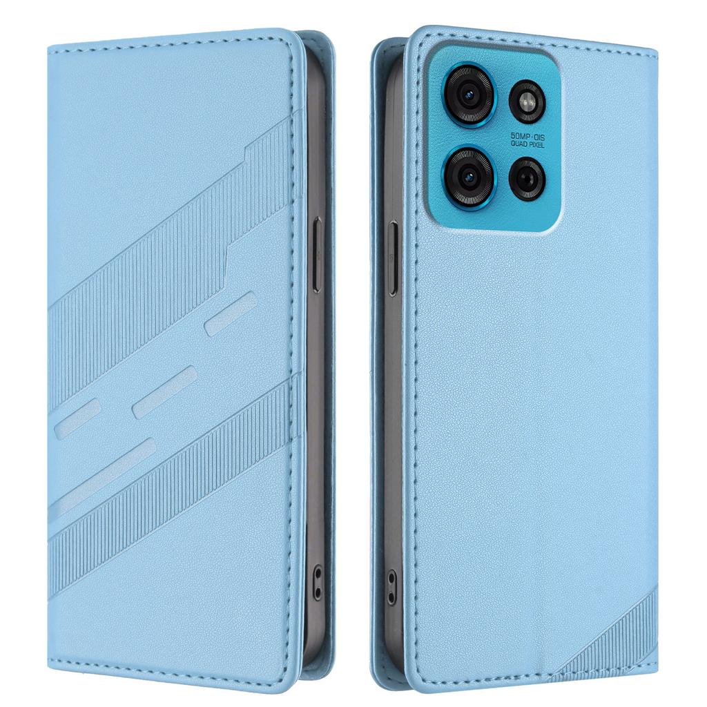 Для Motorola Moto G75 5G Чехлы для телефонов Панк Стиль Тисненый Кошелек Подставка Кожаный Чехол