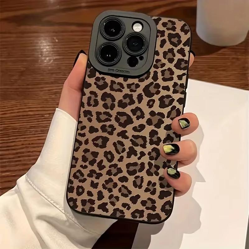 Black Eyes And Leopard Print Phone Case For iPhone 17 16 15 14 13 12 11 Pro Max XS X XR Plus 16E Air Shockproof Bumper Cover