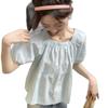 French sweet square neck doll shirt top women's spring summer new small short-sleeved shirt chic shirt top