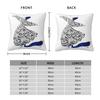 Rumi Calligraphy Blue Square Pillowcase Polyester Linen Velvet Pattern Zip Decorative Home Cushion Cover
