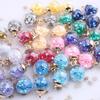 Assorted Color Transparent Glass Ball Ornaments Set of 10 for Christmas Tree