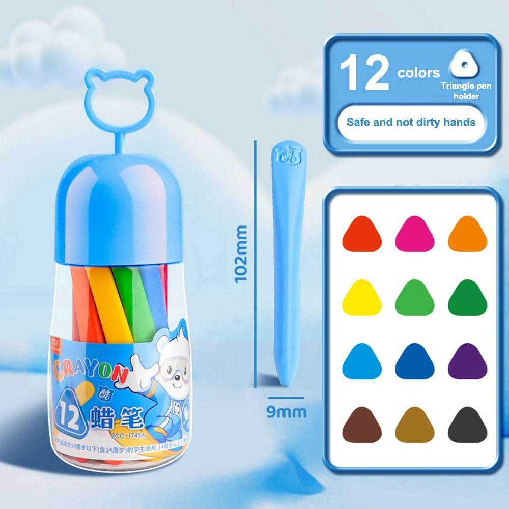 12/24/36/48Цвета 12/24/36/48Цвета Пластиковые Мелки Не Грязные Руки Инструменты Для Рисования Канцелярские Товары