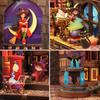 Jiate DIY Miniature House Magic Alley 3D Puzzle Book Nook Kit Model Building Birthday Gift