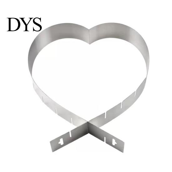 Professional Grade Cake Decorating Tool Heart Shaped Pan, Stainless Steel Baking Mold, Adjustable Size Heat Resistant Durable Metal Pan Reusable Easy