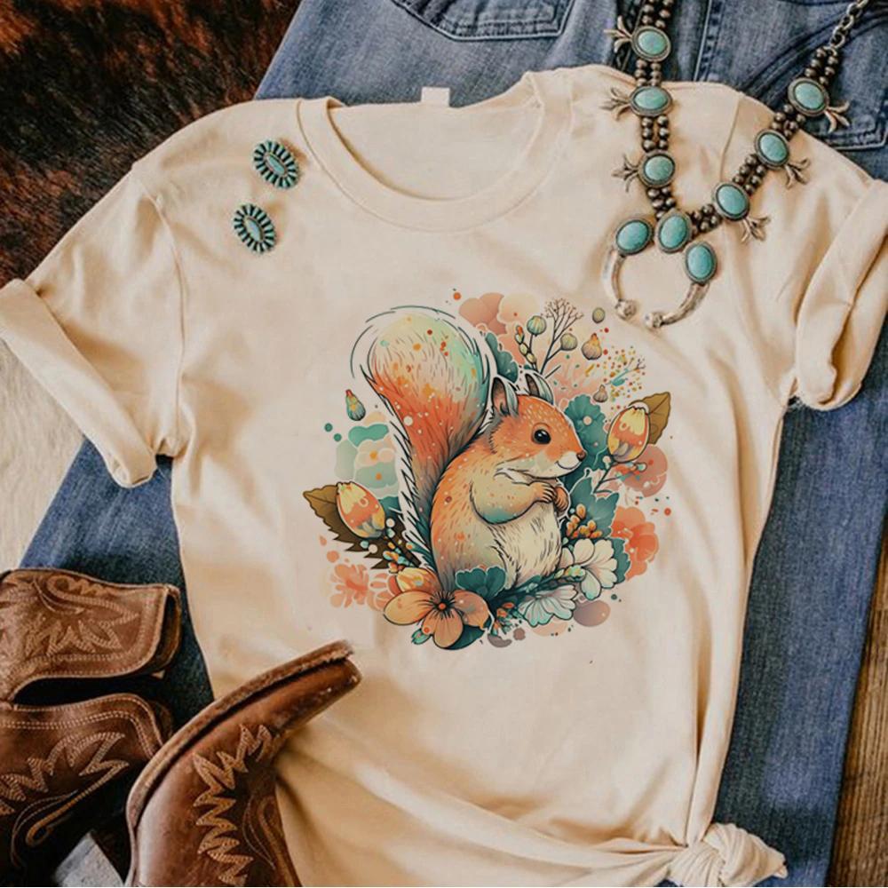 Squirrel tshirts Women designer graphic harajuku t shirt girl Unisexga clothing