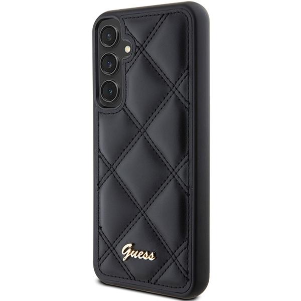 Guess Guhcs23Fepsqsqsk S23 Fe S711Czarny/Black Hardcase Pikowane Metalowe Logo