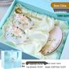 Подарочный набор HANDUNYOU Розовый Beauty Двойная кофейная чашка и блюдце