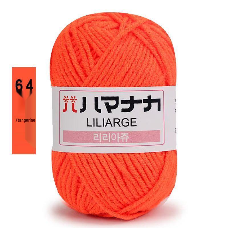 4-слойная молочная хлопковая пряжа для детских свитеров, кукол, обуви, шапок, вязания крючком и DIY-проектов