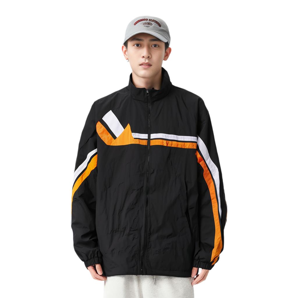 Мужская куртка Li Ning New York Fashion Week Series с воротником-стойкой, повседневная спортивная куртка черного цвета AJDP649-1