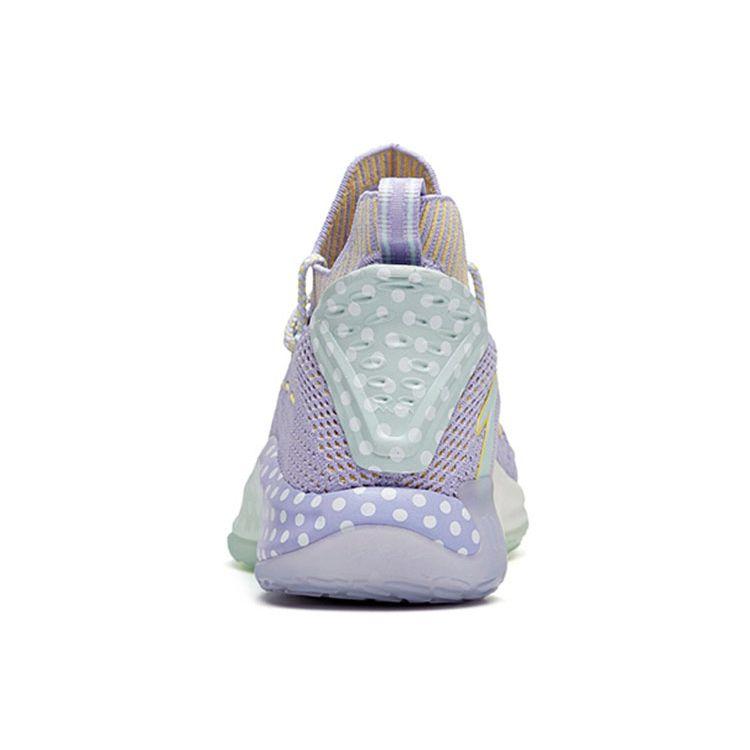 Anta KT5 Удобные амортизирующие нескользящие износостойкие баскетбольные кроссовки средней высоты мужские кроссовки фиолетовые 112021102-7