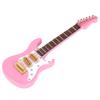 Гитара украшения Миниатюрные украшения Мини музыкальный инструмент Модель Подарочный Розовый 10см