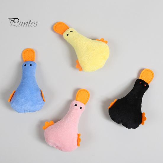 Игрушка-дразнилка для кошек и домашних животных, утка, милая форма, содержит кошачью мяту, шуршащая бумага, очистка зубов, очищение желудка, эмоциональный комфорт, ПП-хлопок, плюш, для дома