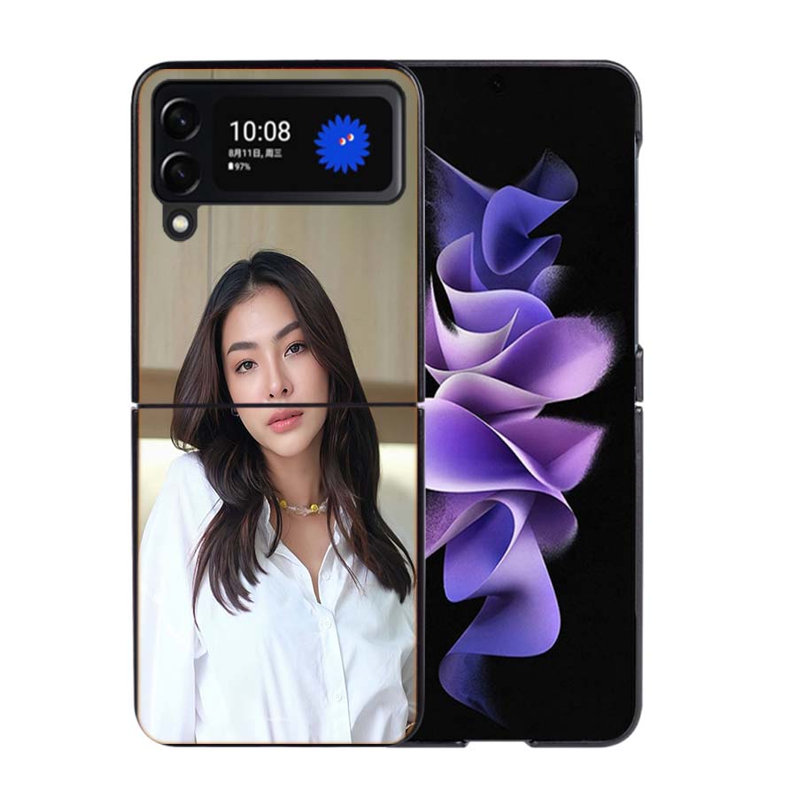 Чехол для телефона от актрисы P-Peraya Malisorn для Samsung Z Flip 7 6 5G Galaxy Z Flip4 Z Flip5 Z Flip3 Coque Черный Жесткий ПК Корпус Защитный