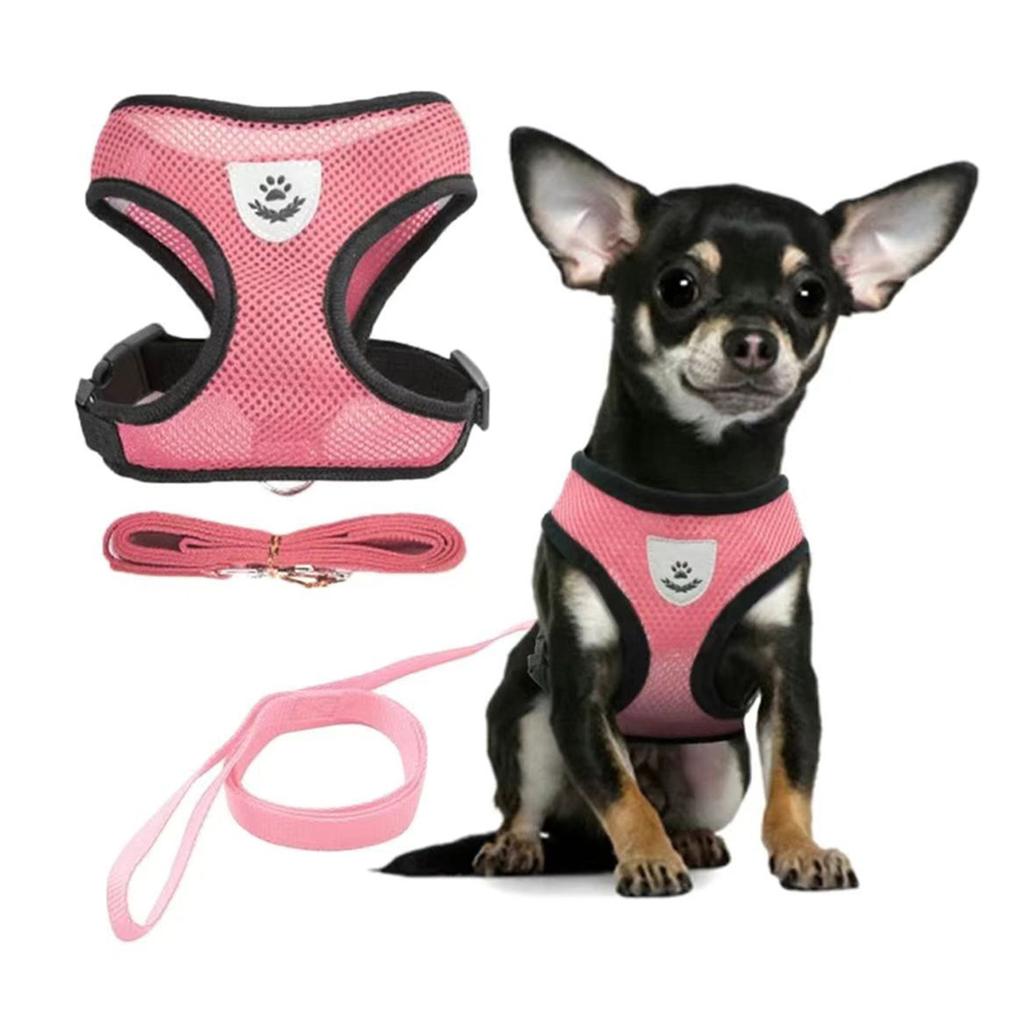 Breathable Small Dog Harness and Leash Sets Summer Cooling Cat Harness and Leash Sets Reflective Dog Harness for Small Dog
