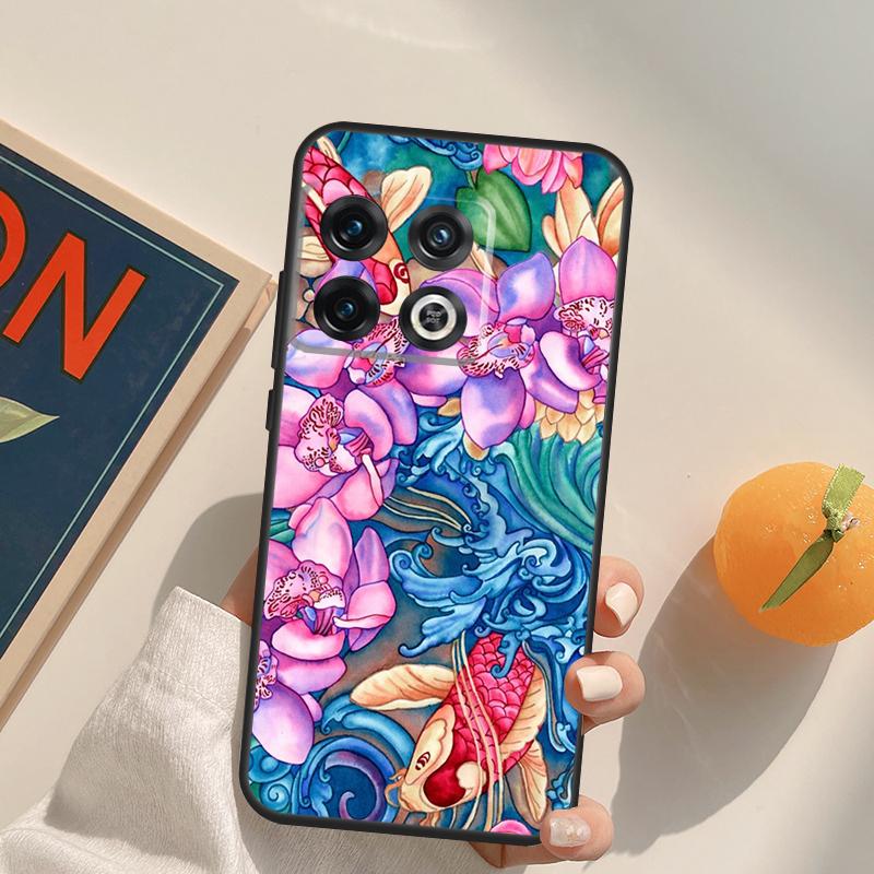 Цветной чехол с цветами орхидеи для OnePlus 13T 10T 10R 12R 13R 15 13 12 11 10 9 Pro Nord CE 5 2 3 4 Lite N20 N30