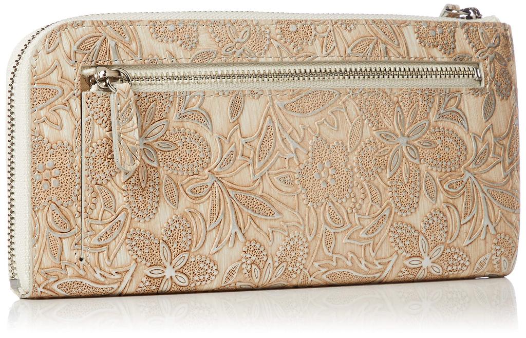 Женский кожаный длинный кошелек Arcan с большим замком-молнией, Claire, Бежевый
