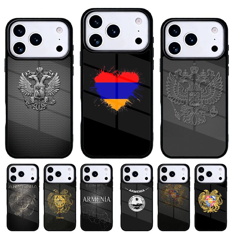 Чехол для телефона с флагом Армении для iPhone 17 16 15 14 13 Pro Max Задняя крышка для 12 11 Pro Coque