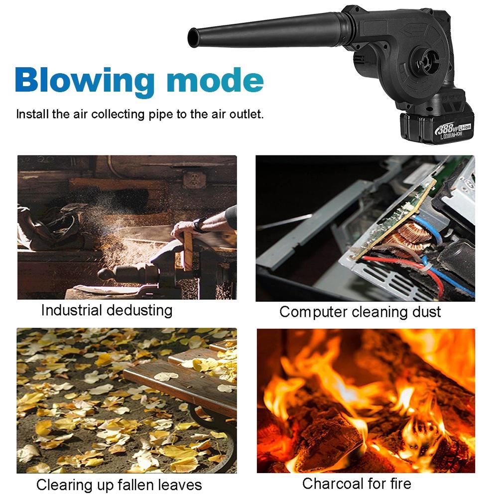 1600 Вт 2 в 1 бесщеточный беспроводной электрический воздуходувка для вакуумной очистки и всасывания листьев пылесборник для батареи Makita 18 В