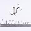 100pcs Multiple Size Treble Hooks Fishing Hook for Lures Size 12 10 8 6 4 2 1 1/0 2/0 3/0 4/0 5/0 Black Color [YG0001]