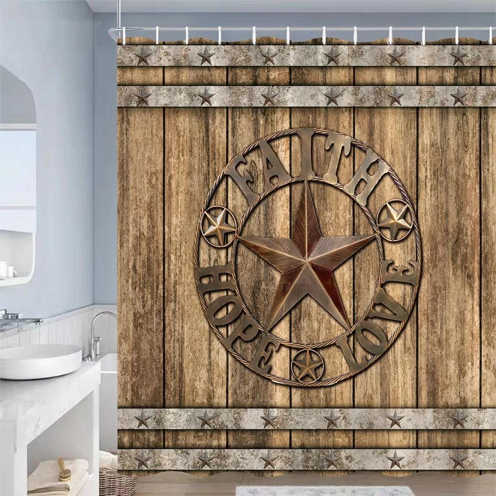 Занавески для душа в деревенском стиле с изображением деревянной двери, амбарное колесо, зеленое растение, серая доска, занавеска для ванной, полиэстеровая ткань, декор для ванной комнаты с крючками