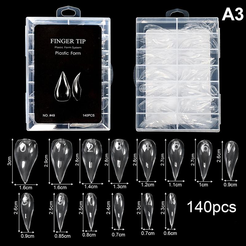 Eagle's Talon 70/140/150 шт. Короткие изогнутые типсы для наращивания ногтей стилет, прозрачные, мягкие, искусственные ногти для самостоятельного маникюра в салоне