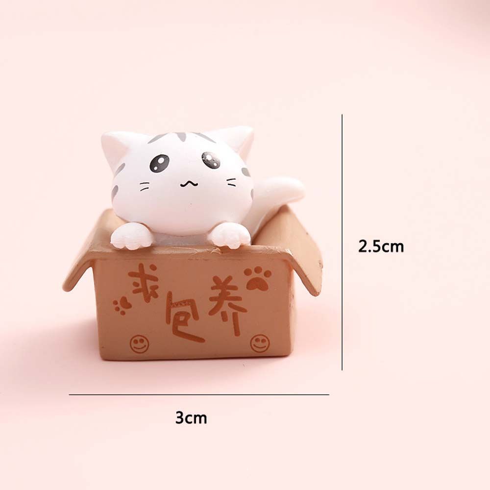 Миниатюрная статуэтка ПВХ украшение мультяшные поделки маленькая статуэтка модель кошки машинка фигурка ящик для пожертвований кот