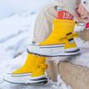 Couple's Short Tube Snow Boots Winter Thickened Non Slip Snow Boots Cotton Shoes Women's Plush Warm Non Slip Snow Boots