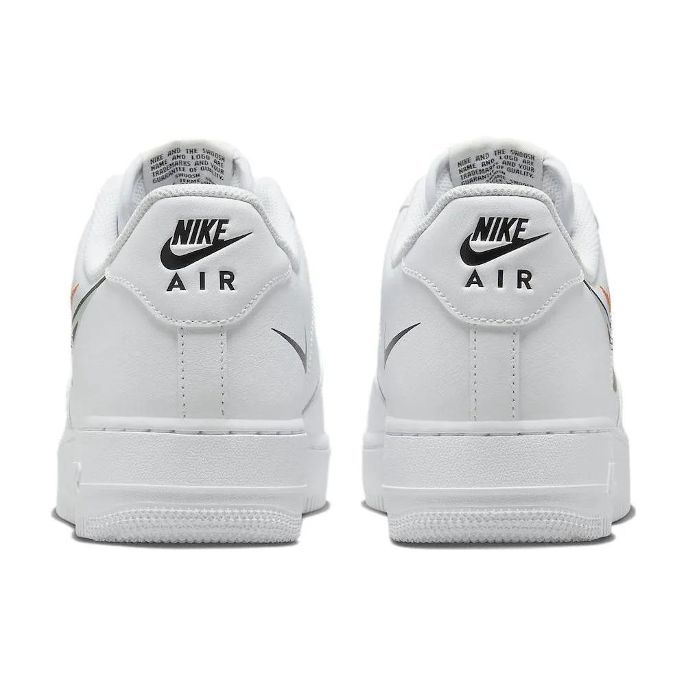 Nike Air Force 1 '07 'Multi Swoosh - White Black' (Unisex) White / Black / Light Silver / Medium Ash Skate Shoes FN7807 100