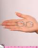 Sanrio Hello Kitty Jewelry Dangle Hoop Earrings for & Women, 1.5 inches, Fashion, Crystal.