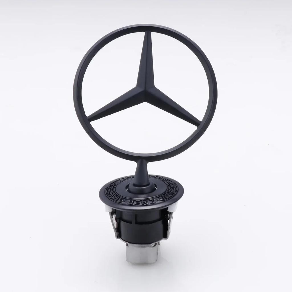 AABGU1 1Pcs  Mercedes Benz Car Front Bonnet Logo Emblem Zinc Alloy Badge ForW204 W220 C180 C200 E260 E300L Auto Decorate Accessories