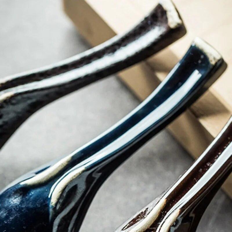 Керамическая маленькая ложка для супа в японском стиле, кухонная утварь, инструмент, чайная ложка для супа, аксессуары для кухни