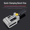Heavy-Duty Aluminum Alloy Multifunctional Bench Vise with Flat Jaws