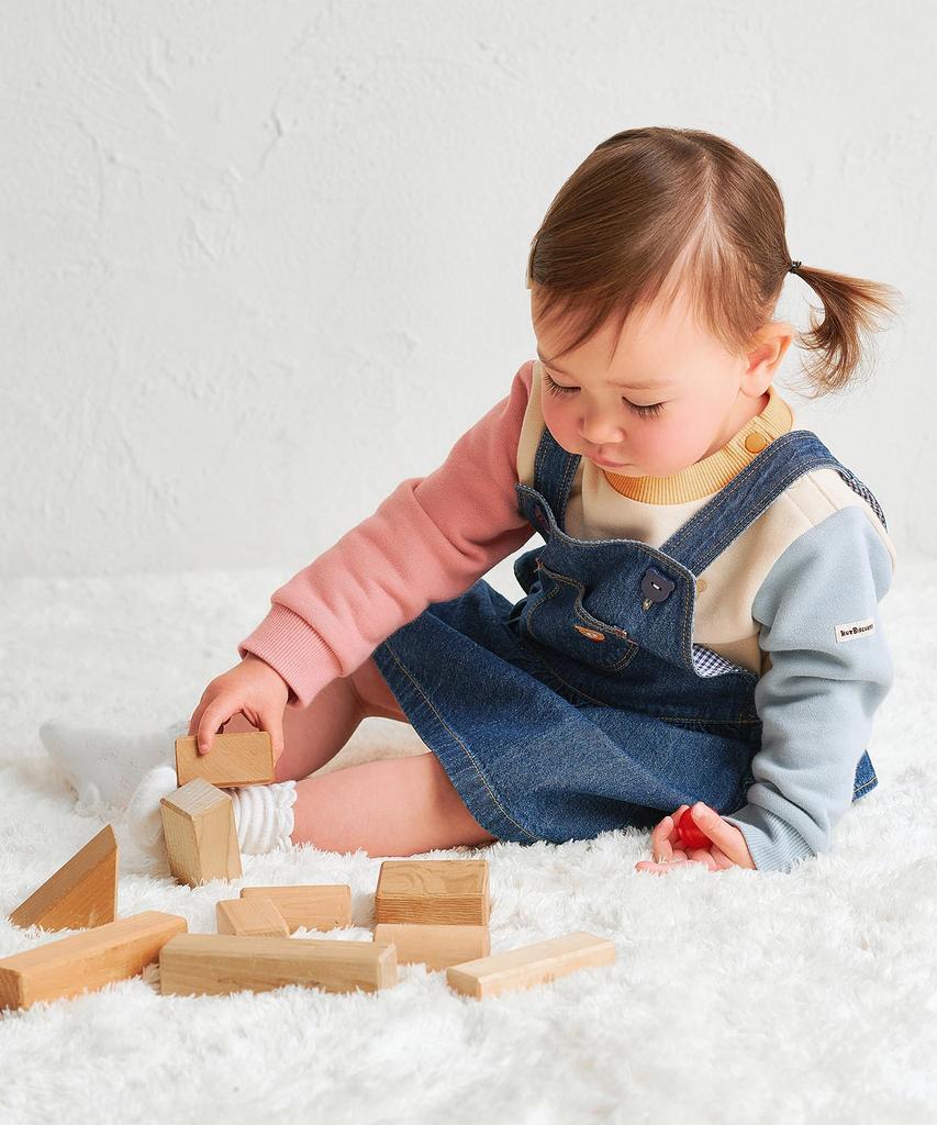 Юбка-джемпер HOT Детская одежда Индиго Синий LL [MIKIHOUSE BISCUITS] Для девочек Детская одежда (100-110cm) 70-1803-687