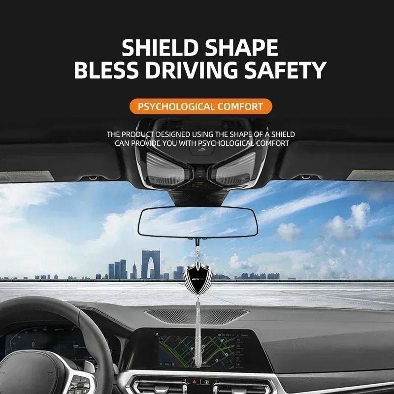 OMJS5 1pcs Car Pendant Accessory Interior Rear View Mirror Decor Auto Emblem Ornament for Mercedes Benz AMG A B C E G W212 W213 W214