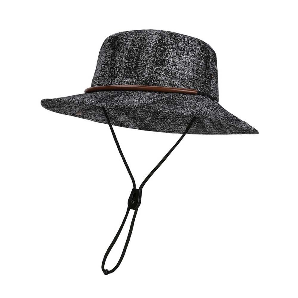 Sombrero Denim Fisherman Hat Drawstring Fishing Cap Soft Sunshade Cowboy Hat Travel