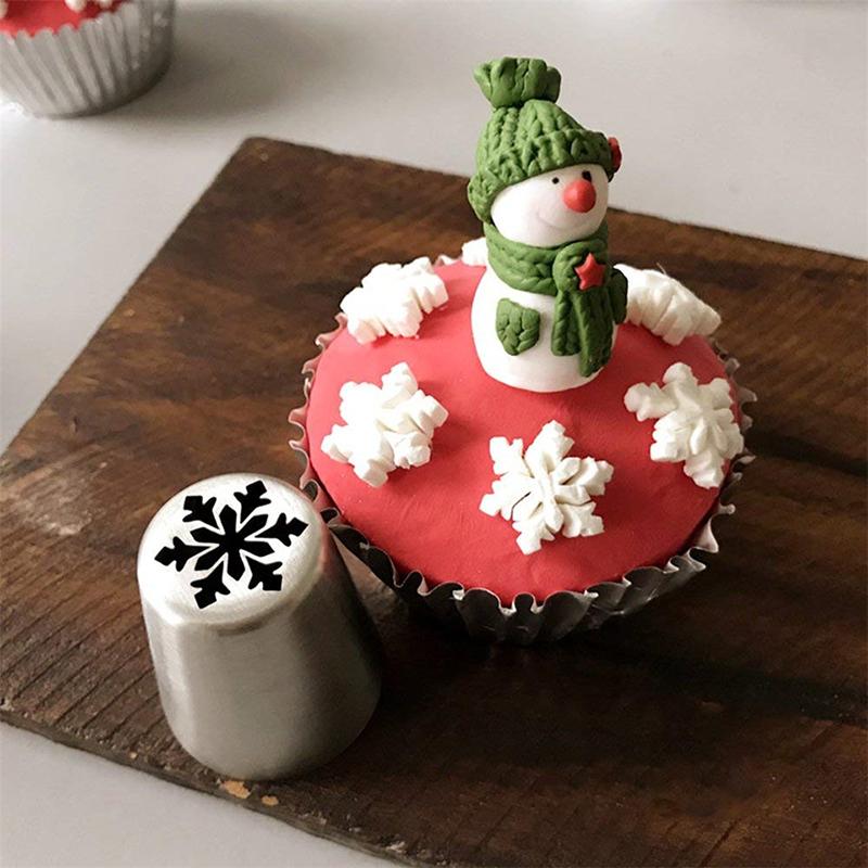 Russian Tulip Icing Piping Nozzles Christmas Stainless Steel Icecream Bakery Tips Pastry Bag Cupcake Cake Decorating Tools Molds