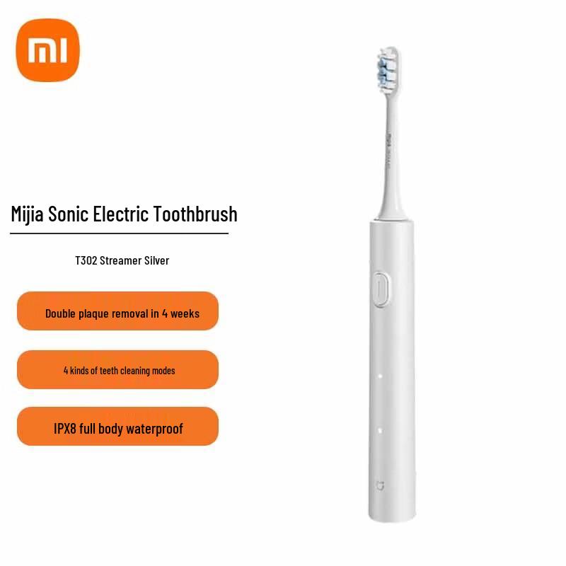Звуковая электрическая зубная щетка Xiaomi T302, китайская вилка (адаптер в комплекте)