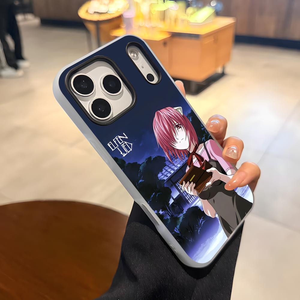 Elfen Lied Anime Phone Case For IPhone 17 Air 16 E 15 14 Plus 13 12 11 Pro Max Jelly 2 In 1 Protective Case