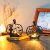 Handcrafted Wrought Iron Candle Holder Lamp Spooky Halloween Décor Unique Creative Ornament for Your Home's Festive Atmosphere