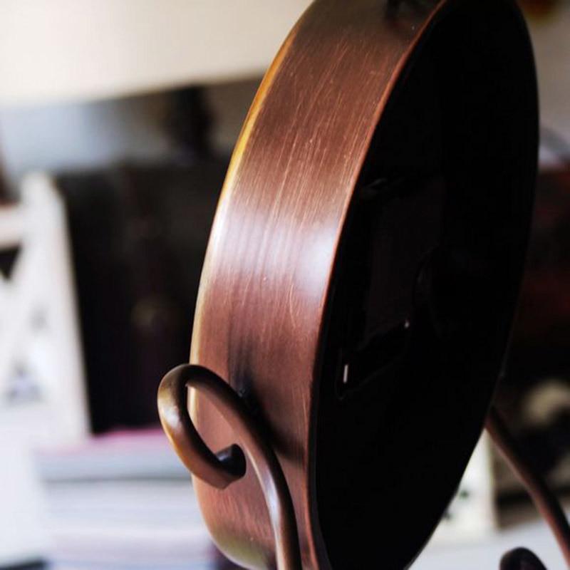 Металлические настольные часы с бесшумным часовым механизмом, украшения дома, потертый шик, домашние часы