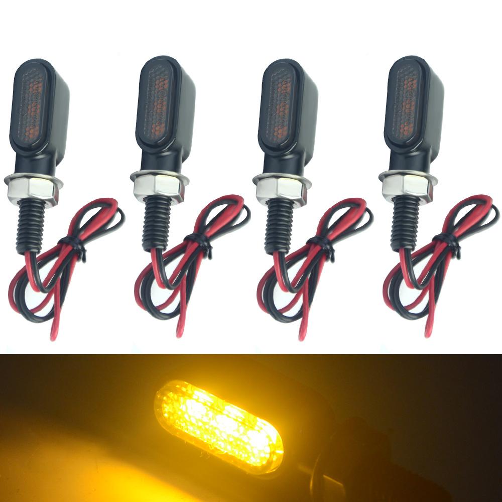 Motorcycle 8mm Mini 3LED Turn Signal Light Rear Light Indicator Flasher Lamp For Cafe Race Bobber Chopper Sportster 883 1200