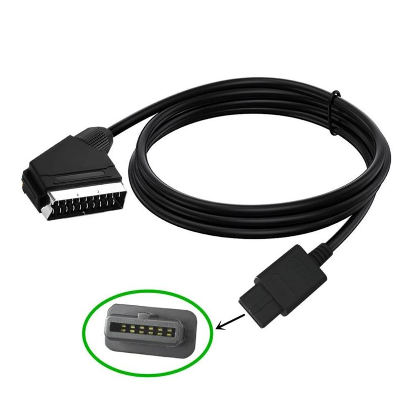 SCART RGBs Кабель для игровых систем N64 180см Медные жилы Повышенная стабильность сигнала