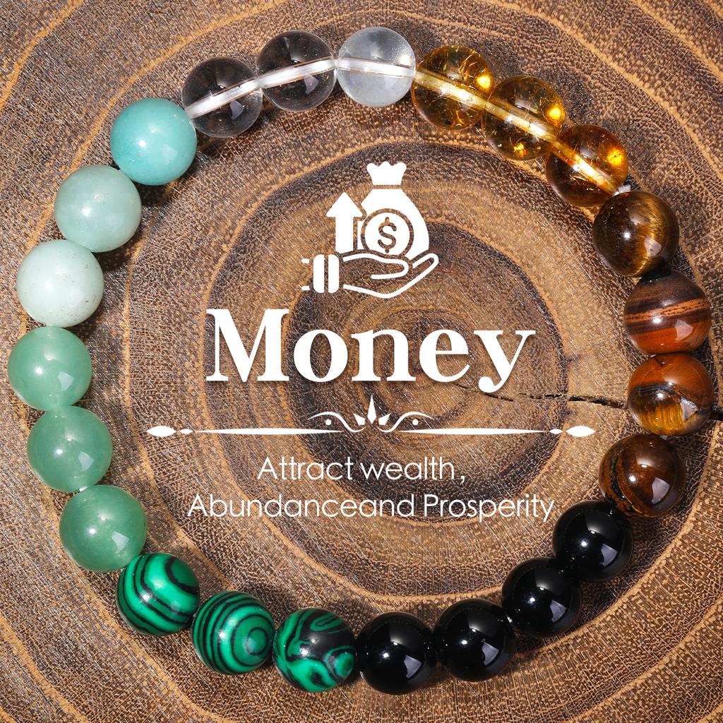 Protection Natural Stone Bracelet For Women Men Attract Good Luck Money Protection Health Crystal Citrine Tiger Eye Bracelet