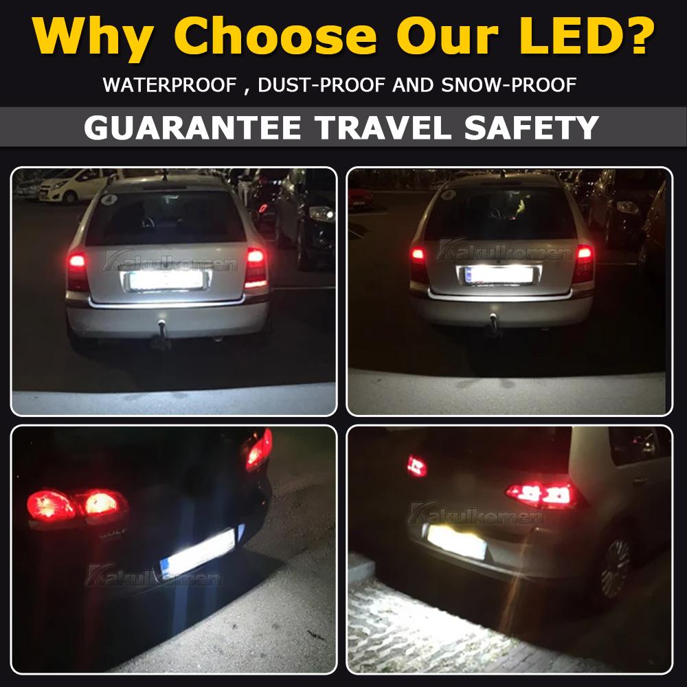 For VW Golf 3 Variant Jetta 3 Vento A3 Gol 2/3 Car Illumination Licence Plate Lamp for Skoda Octavia I 1U LED Number Plate Light