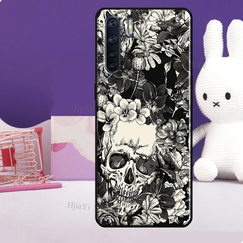 Чехол-череп в готическом стиле для OPPO A5 A9 A31 A53 S 2020 A94 A74 A54 A72 A52 A83 A91 A93 A15 Reno 5 Lite