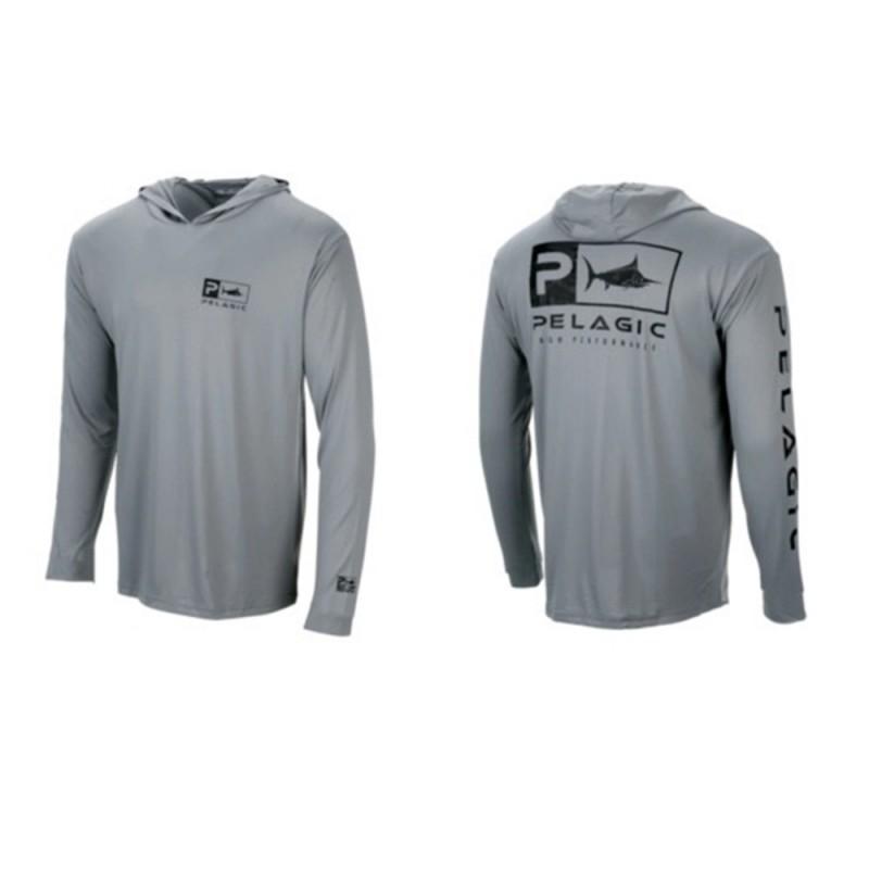 Long Sleeve Hooded Fishing Shirt UPF 50 Quick Dry Breathable Outdoor Gear Men