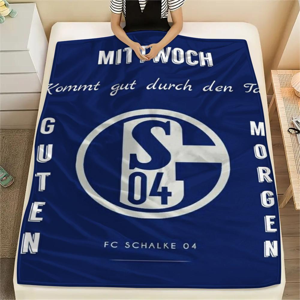 1pc FC Schalke 04 Print Flannel Blanket, High quality Comfortable for All Seasons, Home Decor, Warmth and Comfort, Perfect for Christmas Gifts49