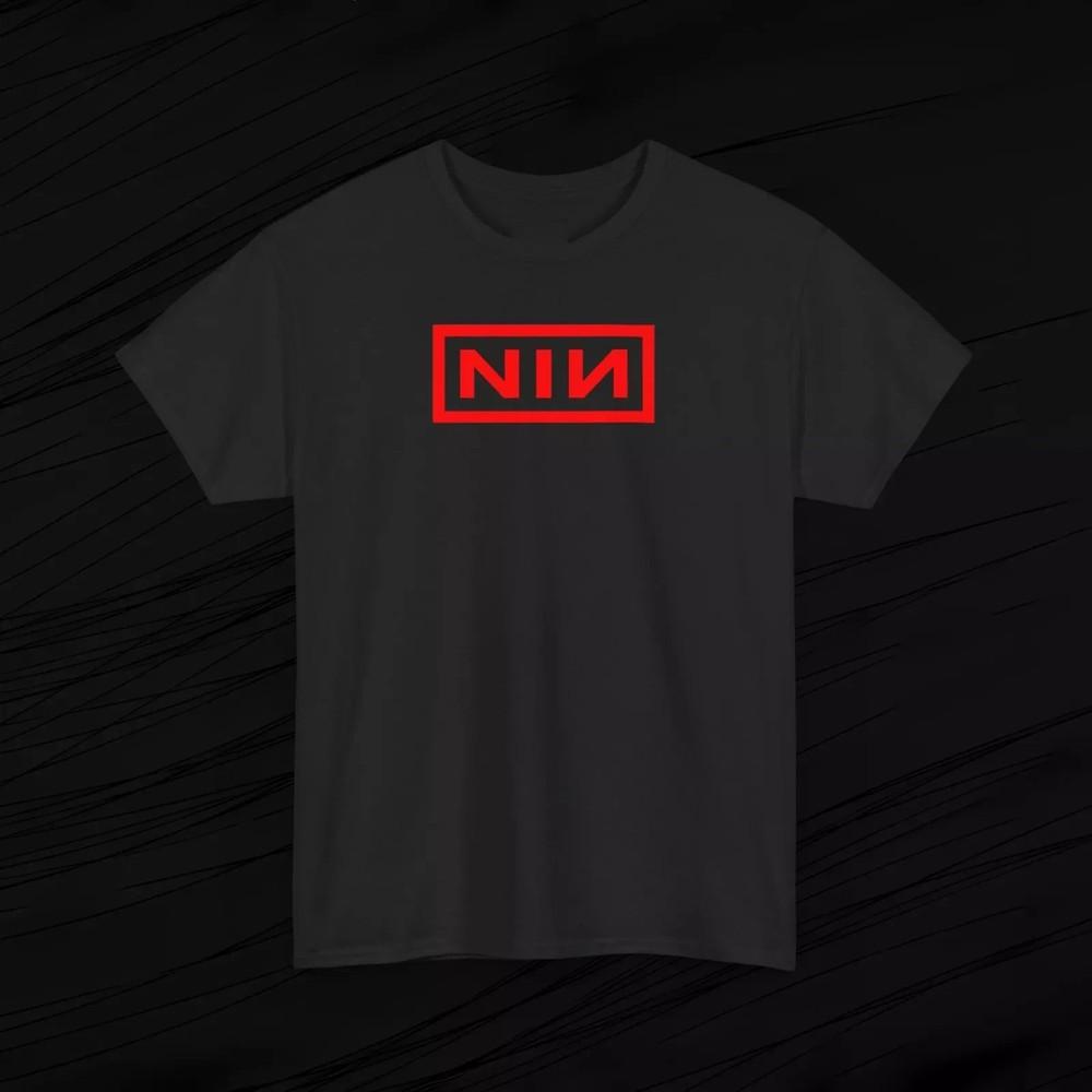 Футболка Nine Inch Nails Репринт Красный Логотип Футболка для Фанатов Рок-Концертов S-4XL Унисекс Футболка