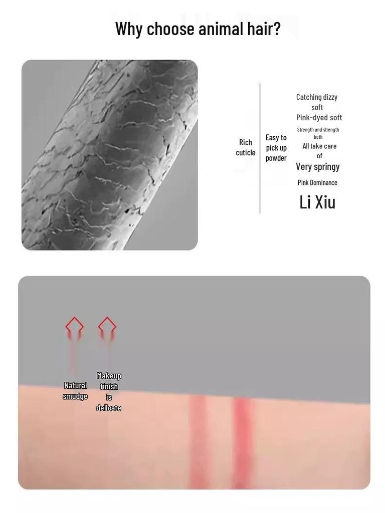 24-Piece Premium Animal Hair Makeup Brush Set - Soft Eyeshadow Brushes for Professional Makeup Artists